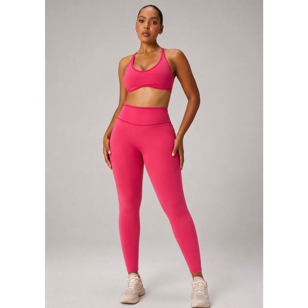 Fabletics Pureluxe Leggings And Bra Set NWT XL Lush berry By Khloe